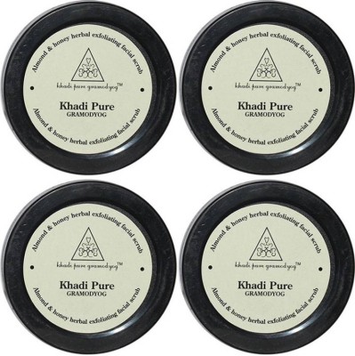 Khadi Pure Pure Herbal Almond & Honey Exfoliating Facial Scrub (Pack of 4) Scrub(200 g)