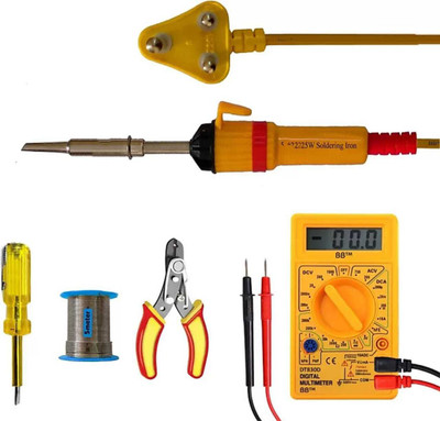 Coin Master Advanced Electric Soldering Iron with Multimeter combo 25 W Simple(Flat Tip)