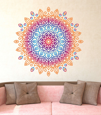Wallzone 55 cm Abstract Removable Sticker(Pack of 1)