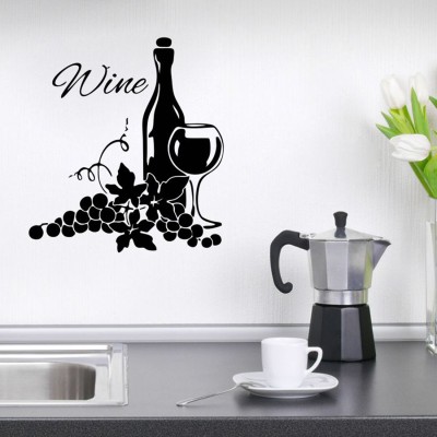 Day Decals 51 cm Wine Kitchen Self Adhesive Sticker(Pack of 1)