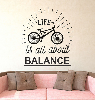Wallzone 70 cm Abstract Removable Sticker(Pack of 1)