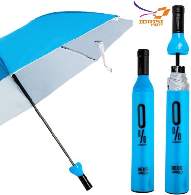 JAMMY ZONES Double Layer Folding Portable Wine Bottle Umbrella With Bottle Cover J2 Umbrella(Multicolor)