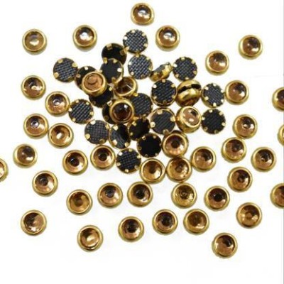 FASHION CLUSTER 4MM Golden Shadow Kundans for Craft, Embroidery & Jewellery Making (500 Pieces)