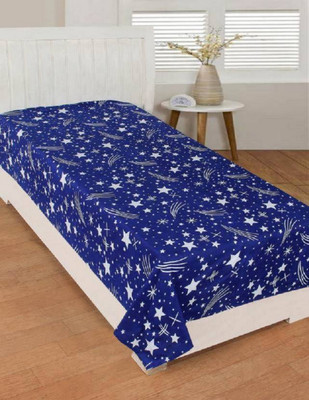 HSR Collection 144 TC Microfiber Single 3D Printed Flat Bedsheet(Pack of 1, Multicolor)