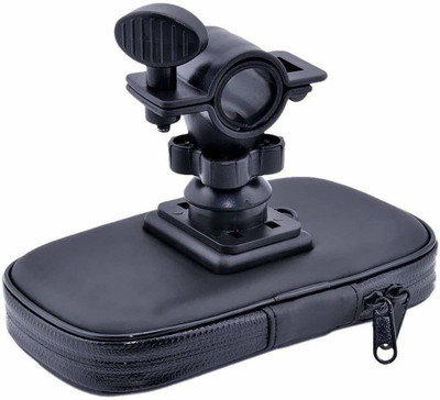 JAZLOG Weather Resistant Bike Mount Waterproof Cover,Motorcycle Frame Handlebar Bracket Bag Base (Size-M) Bike Mobile Holder (Black) Bike Mobile Holder(Black)