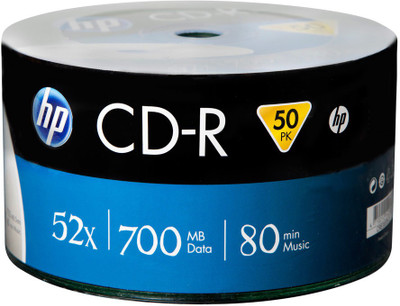 HP CD Recordable CRA00070 Pack of 50 Disc Shrink Wrap Speed 52x 700 MB