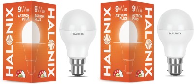 Halonix 9 W Round B22 LED Bulb  (White, Pack of 2)