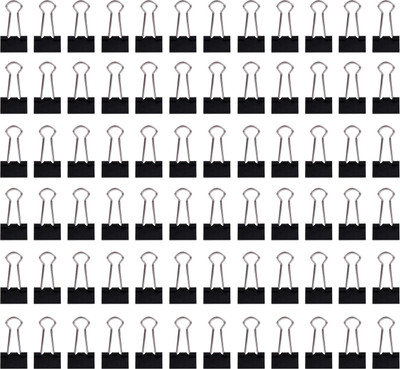 Deli W38565 Start 19 Metal Binder Clip(Set of 72, Black)