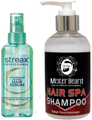 Mister Beard Shampoo With Streax Professional Vitariche Gloss Hair