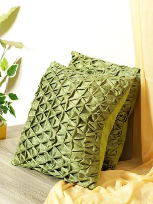 ROMEE Polyester Cushions & Pillows Cover(Pack of 2, 40 cm*40 cm, Green)