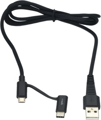 Vwalk USB Type C Cable 2 A 1 m VFR011(Compatible with Samsung, HTC, Sony, Lenovo,Other Andriod Devices, Black, One Cable)