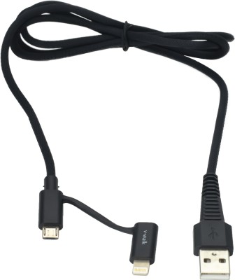 Vwalk Lightning Cable 1 m VFR010(Compatible with Samsung, HTC, Sony, Lenovo,Other Andriod Devices, Black, One Cable)