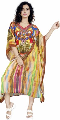 REYANS Printed Georgette Women Kaftan