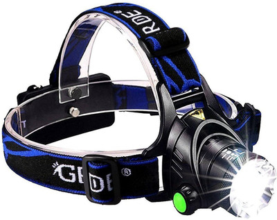 ZIGLY Super Bright LED Headlamp with Rechargeable Batteries LED Headlamp(Black)