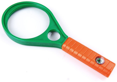 R H lifestyle Hand-Held 75 mm ( 4X & 6X ) Optical Grade Double side Magnifying Glass Tool 4 X & 6 X Magnifying Glass(Multicolor)