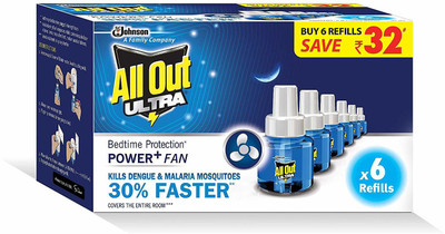 All Out 270ml Mosquito Vaporiser Refill(6 x 45 ml)