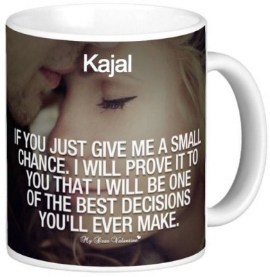 Exocticaa Kajal Love Romantic Quotes 16 Ceramic Coffee Mug(325 ml)