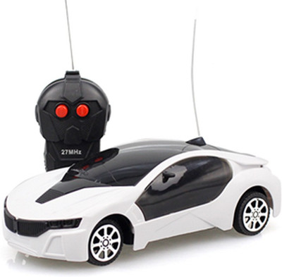 AS TRADERS Wireless Remote Control Fast Modern Car With 3D Lights(White)