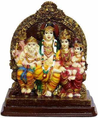 Bansiwal Shiv Parvati Ganesha Shiv PARIVAR Gift Statue Idol Showpiece Sculpture Murti LxHxW (cm) = 13x15x7.5 Decorative Showpiece  -  15 cm(Polyresin, Multicolor)