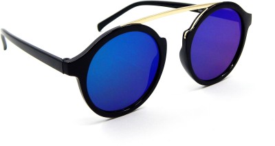 Els Round Sunglasses(For Men & Women, Blue, Green)