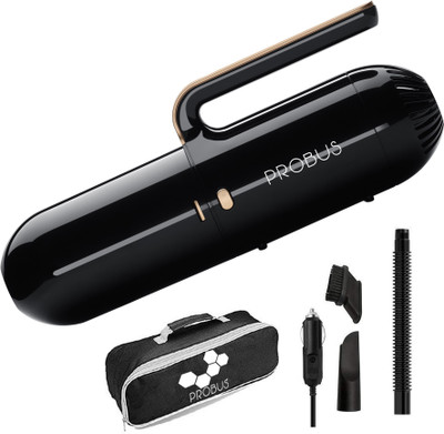 Probus 12V High Power Wet & Dry Portable Handheld Car Vacuum Cleaner 4.5M Power Cord Car Vacuum Cleaner(Black)