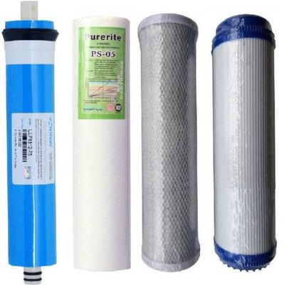 ro kit Service Kit for Wall Mount Manual UTC Under the Sink Counter Water Purifiers Membrane TFC Spun CTO GAC Carbon Solid Filter Cartridge(0.001, Pack of 4)