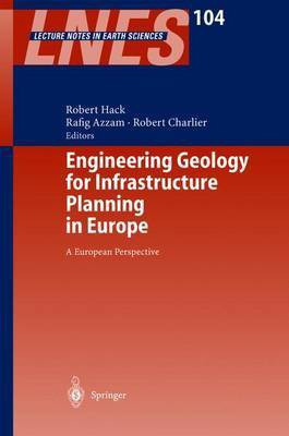 Engineering Geology for Infrastructure Planning in Europe(English, Electronic book text, unknown)