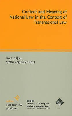 Content and Meaning of National Law in the Context of Transnational Law(English, Paperback, unknown)