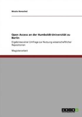 Open Access an der Humboldt-Universitat zu Berlin(German, Paperback, Henschel Nicole)