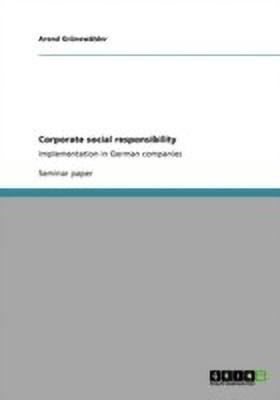 Corporate social responsibility(English, Paperback, Gruenewaelder Arend)