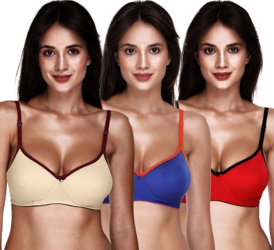SONA by SA-45 Padded Non-Wired T-Shirt Bra Seamless Women T-Shirt Lightly Padded Bra(Multicolor)