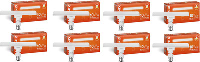HALONIX 10 W Basic T-Bulb B22 LED Bulb(Multicolor, Pack of 8)
