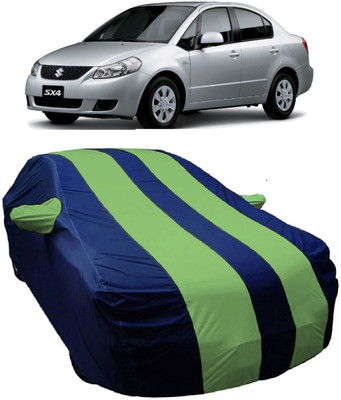 MoTRoX Car Cover For Maruti Suzuki SX4 (With Mirror Pockets)(Blue, Green)