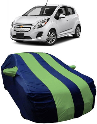 MoTRoX Car Cover For Chevrolet Spark (With Mirror Pockets)(Blue, Green)
