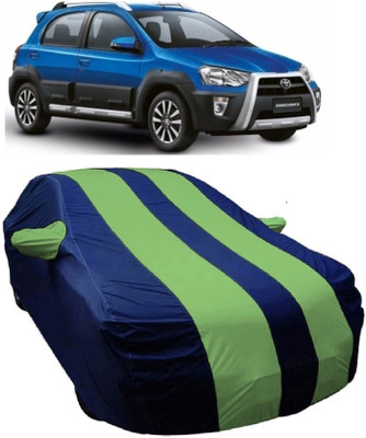 MoTRoX Car Cover For Toyota Etios Cross (With Mirror Pockets)(Blue, Green)