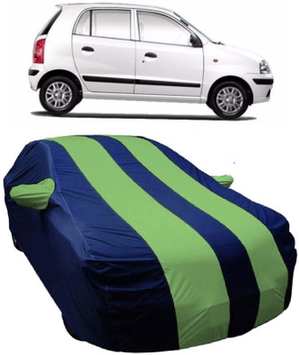 MoTRoX Car Cover For Hyundai Santro Xing (With Mirror Pockets)(Blue, Green)