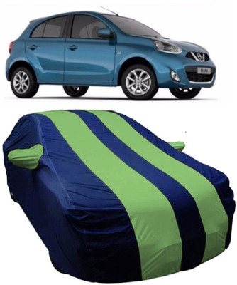 MoTRoX Car Cover For Nissan Micra (With Mirror Pockets)(Blue, Green)
