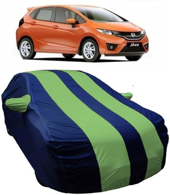 MoTRoX Car Cover For Honda Jazz (With Mirror Pockets)(Blue, Green)