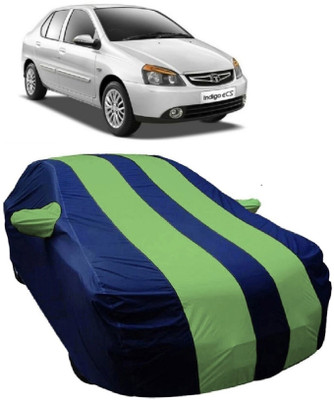 MoTRoX Car Cover For Tata Indigo eCS (With Mirror Pockets)(Blue, Green)