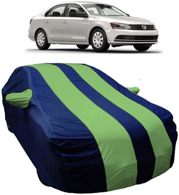 MoTRoX Car Cover For Volkswagen Jetta (With Mirror Pockets)(Blue, Green)