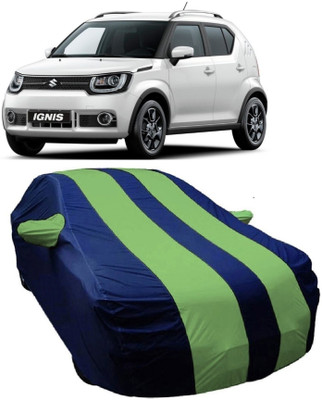 MoTRoX Car Cover For Maruti Suzuki Ignis (With Mirror Pockets)(Blue, Green)