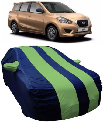 MoTRoX Car Cover For Nissan Go+ (With Mirror Pockets)(Blue, Green)