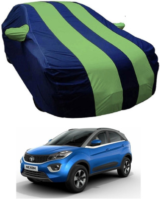 MoTRoX Car Cover For Tata Nexon (With Mirror Pockets)(Blue, Green)