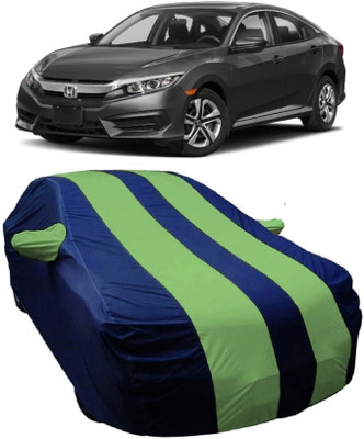 MoTRoX Car Cover For Honda Civic (With Mirror Pockets)(Blue, Green)