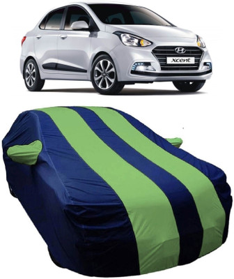 MoTRoX Car Cover For Hyundai Xcent (With Mirror Pockets)(Blue, Green)
