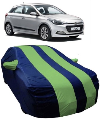 MoTRoX Car Cover For Hyundai Elite i20 (With Mirror Pockets)(Blue, Green)