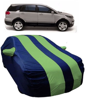 MoTRoX Car Cover For Tata Hexa (With Mirror Pockets)(Blue, Green)