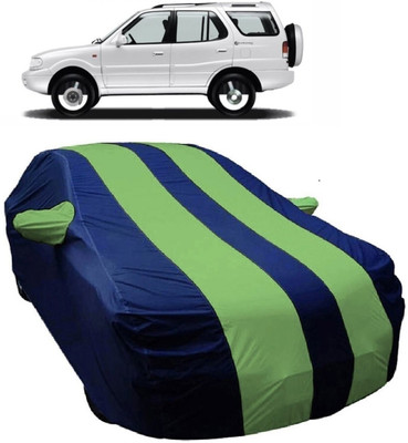 MoTRoX Car Cover For Tata Safari Dicor (With Mirror Pockets)(Blue, Green)
