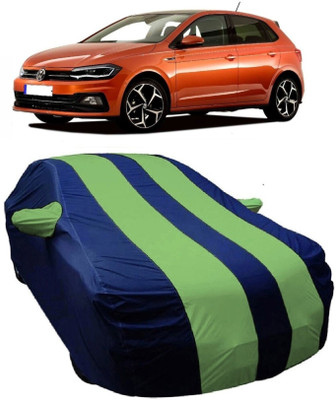 MoTRoX Car Cover For Volkswagen Polo Cross (With Mirror Pockets)(Blue, Green)