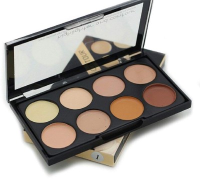 BELLA HARARO Highlighter and Contour 8 Shades Concealer Palette Highlighter(multicolour)